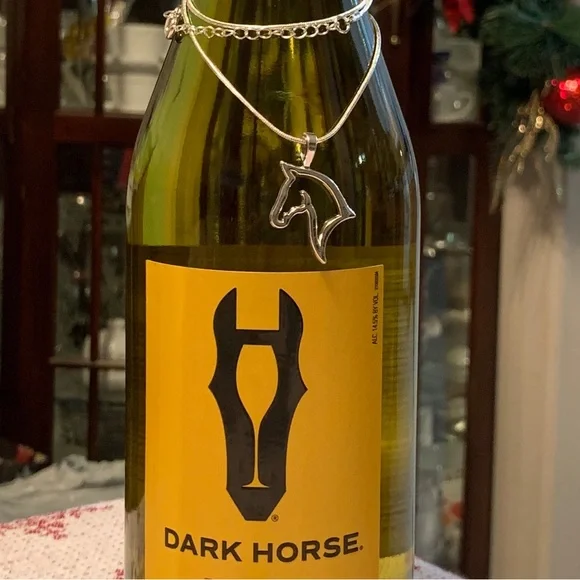 Horse 🐴 Head Silhouette 925 Silver Necklace - Picture 3 of 8